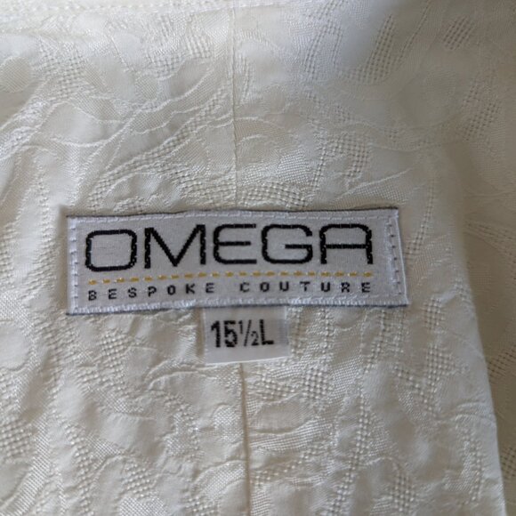 Off-white long-sleeve shirt with a monochromatic floral pattern - Picture 12 of 12